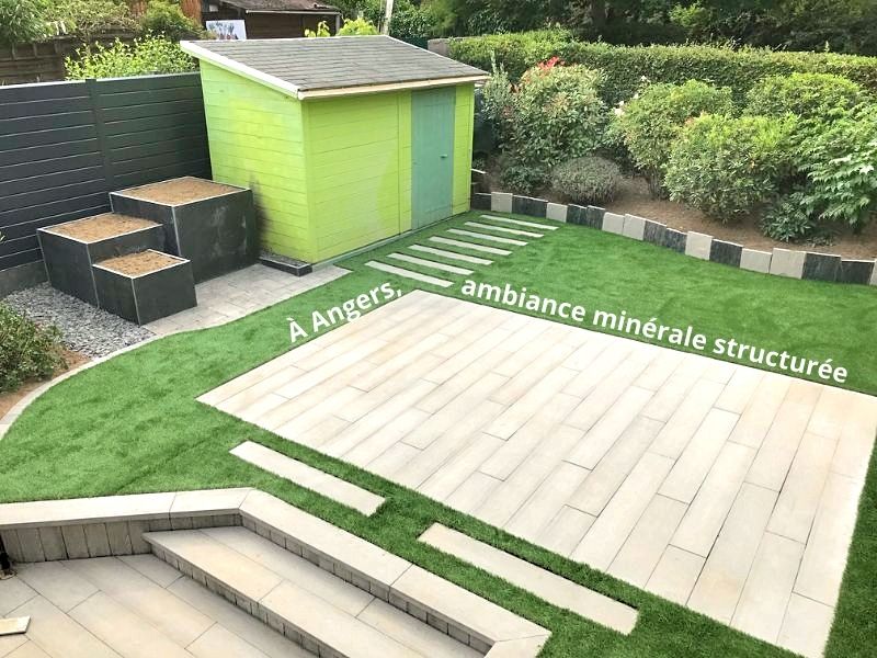 jardin minérale par paysagiste près d'Angers