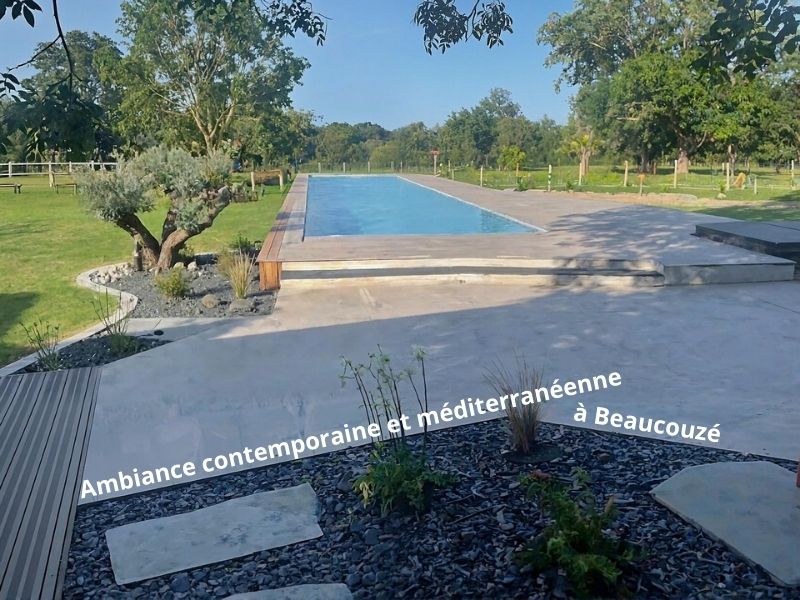 jardin et piscine à beaucouzé